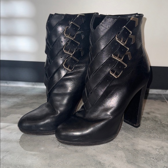 Christian Louboutin Black Leather Ankle Boots - Picture 2 of 8